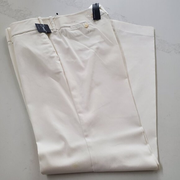 New With Tags Limited Drew Fit White/Off White Stretch Wide Belt Loop Pants  12 - Picture 6 of 15